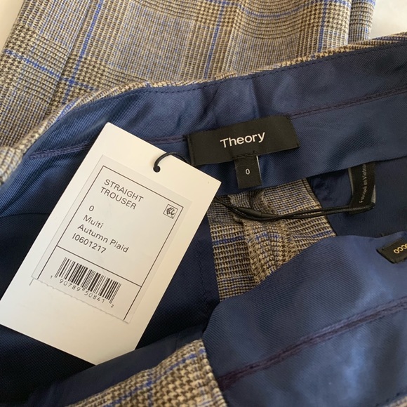 Theory Prince of Wales checked straight-leg pants - Picture 5 of 7